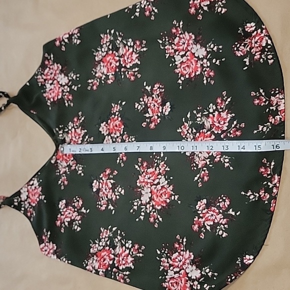 Cotton On Size XS Dark Green with Floral Pattern Lined Camisole / Sleeveless Top - Picture 8 of 12